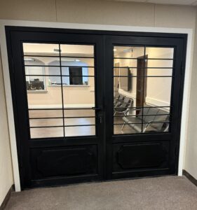 Black Iron and Glass Gate