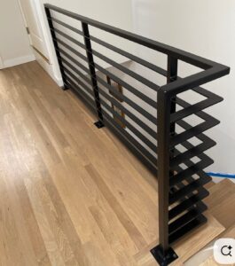 black metal railing